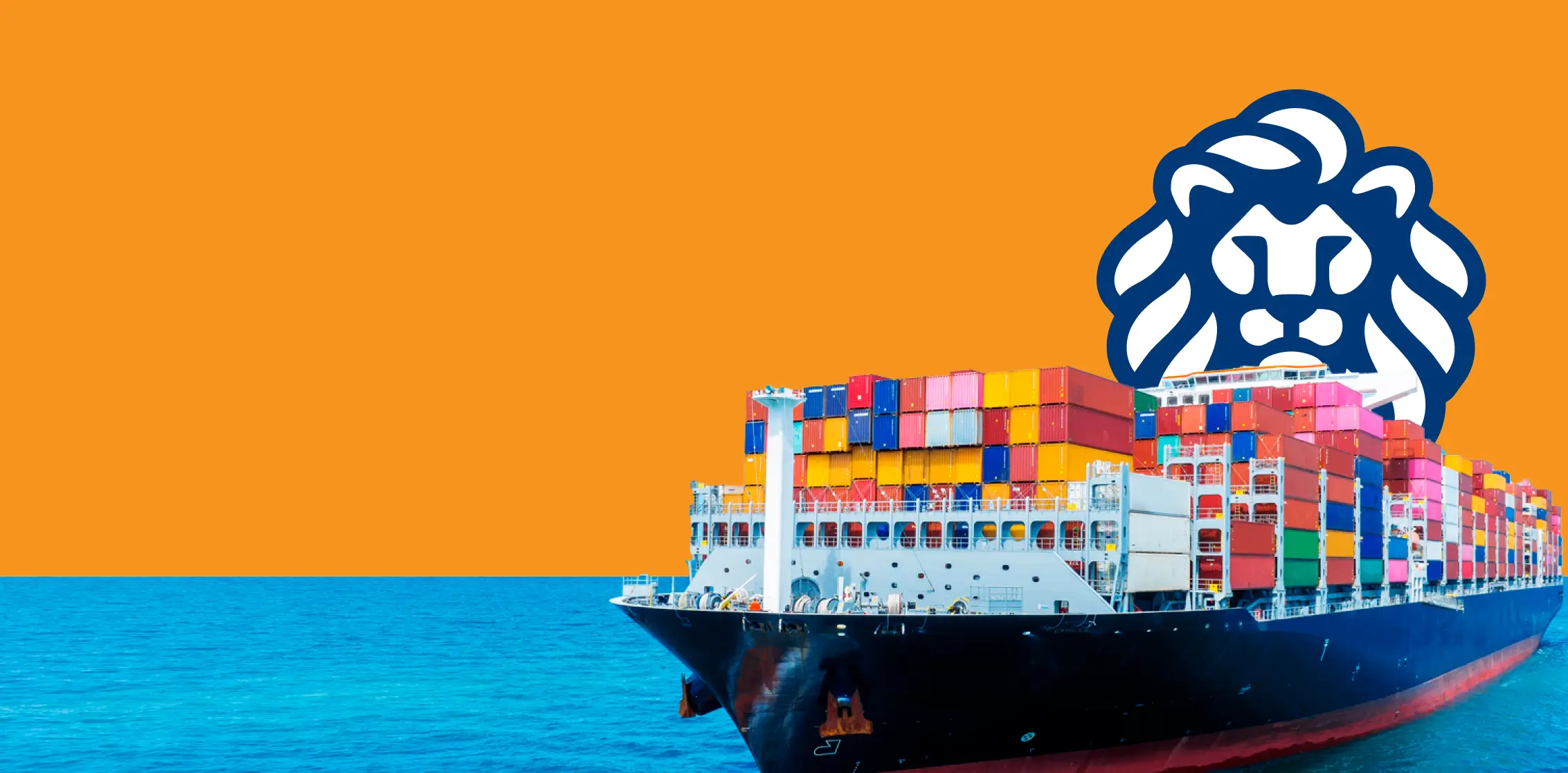 Imagen de un barco de carga en referencia a la P&oacute;liza de Seguro de Transporte Mar&iacute;timo de Seguros Caracas