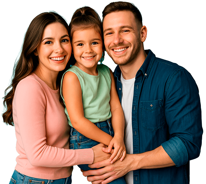 Familia sonriendo en referencia a la P&oacute;liza de Seguro de Salud de Seguros Caracas
